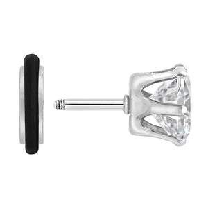 16g Prong Set 8mm Jewel Threaded Stud Earring — Price Per 1