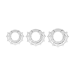 Stainless Steel Spiderweb Clicker Ear Weights — Price Per 2