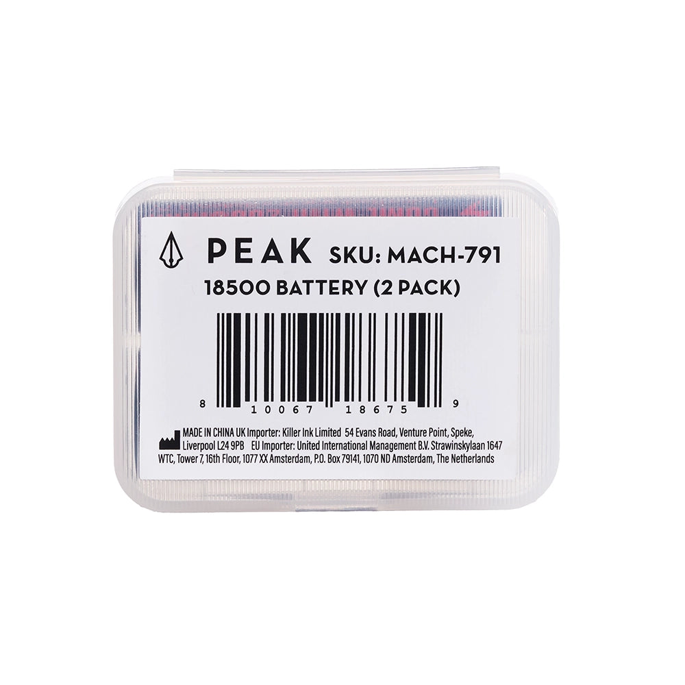 Peak Spare 18500 Batteries  — Price Per 2