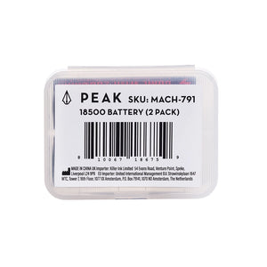 Peak Spare 18500 Batteries  — Price Per 2