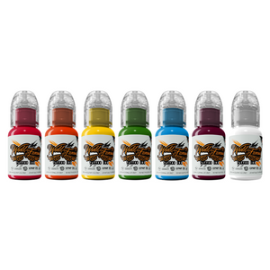 7 Color Simple Set — World Famous Tattoo Ink — 1/2oz