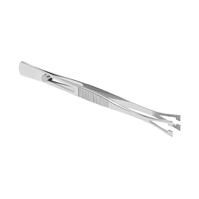 Pennington 5 3/4" Tweezers Slotted with Easy Lock