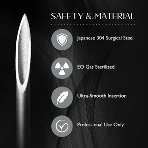 XACTpierce™ Flagship Straight Piercing Needles — Box of 100