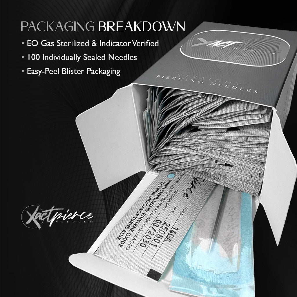 XACTpierce™ Flagship Straight Piercing Needles — Box of 100