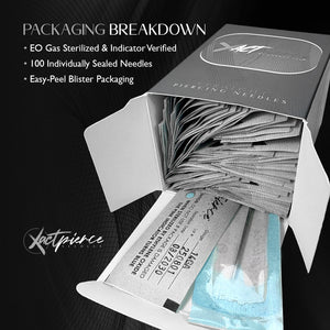 XACTpierce™ Flagship Straight Piercing Needles — Box of 100