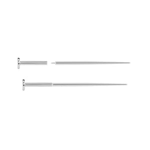 2” Sterilized Piercing Tapers for 16g or 18g Internally Threaded or Threadless Jewelry — Box of 100