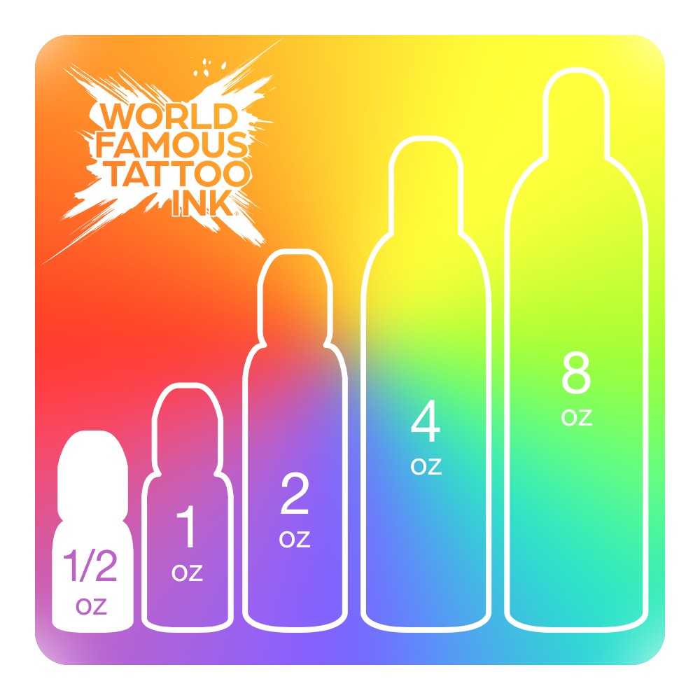 World Famous Tattoo Ink – Pick Your Color – 1/2oz Bottle