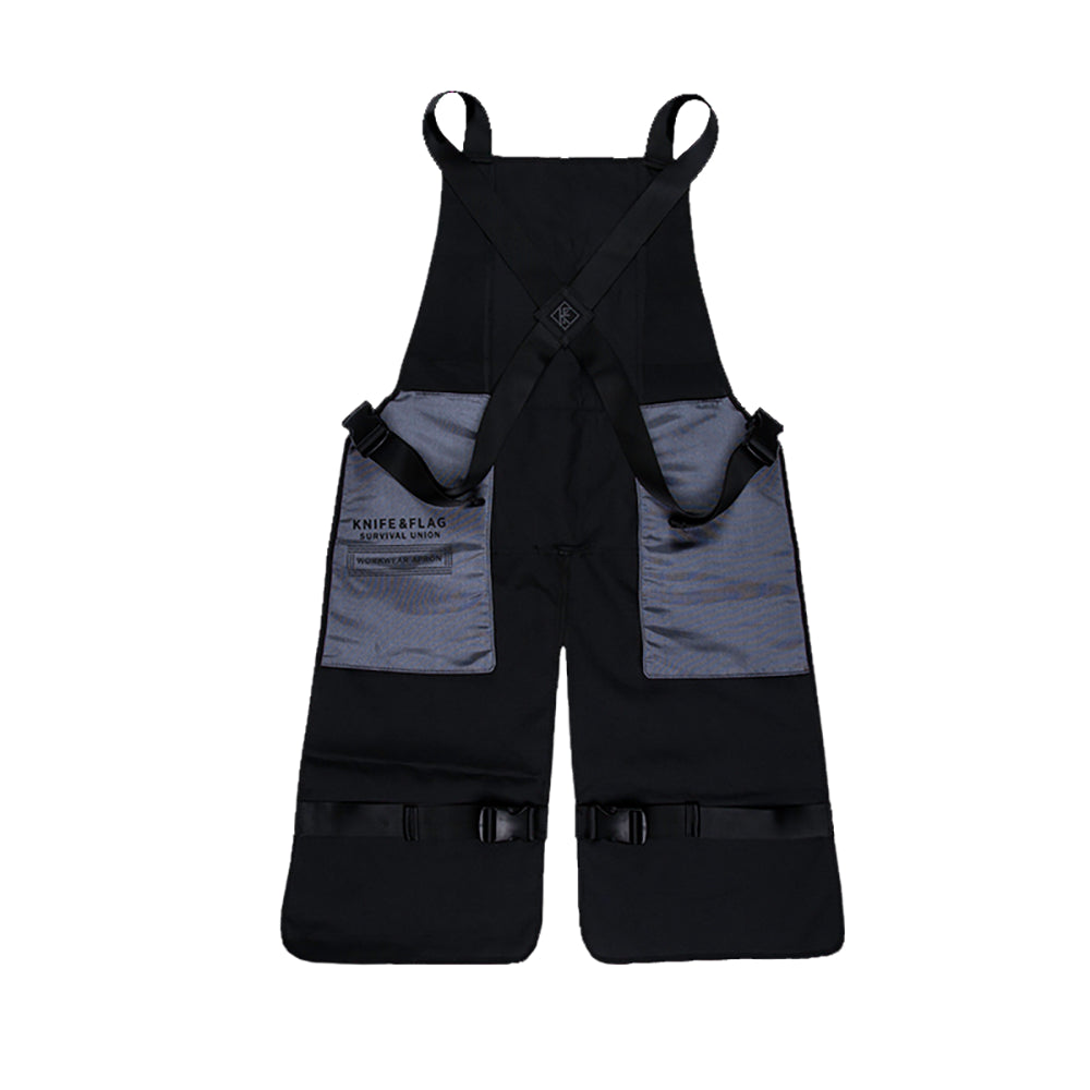 Knife & Flag Non-Porous Split Leg Apron — Black