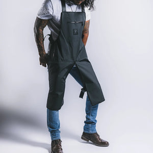 Knife & Flag Non-Porous Split Leg Apron — Black
