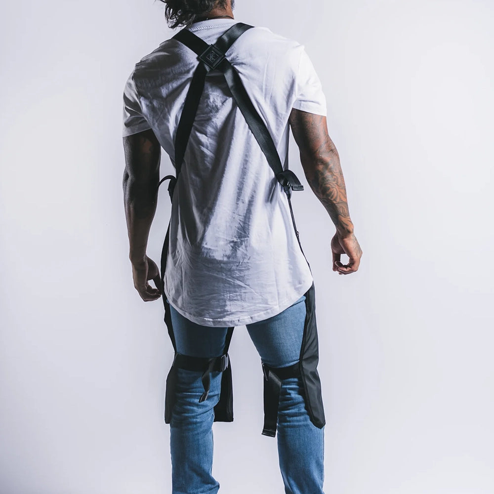 Knife & Flag Non-Porous Split Leg Apron — Black