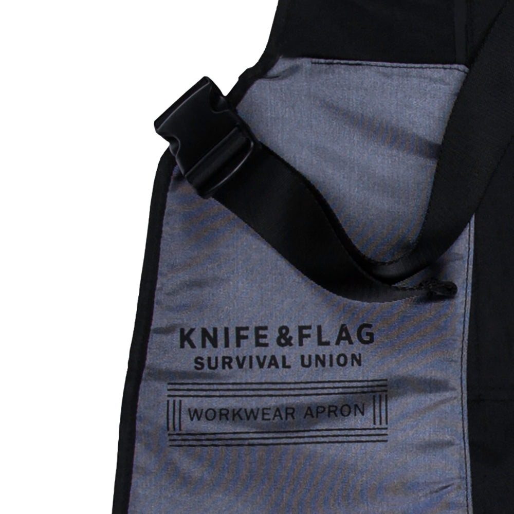 Knife & Flag Non-Porous Split Leg Apron — Black