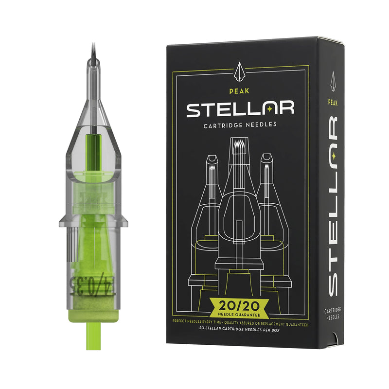 Peak Stellar Needle Cartridges — Box of 20 - Medium Taper