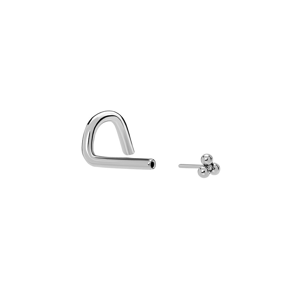 Titanium Threadless Nostril Screw — Add Your Own Top — Pick Gauge