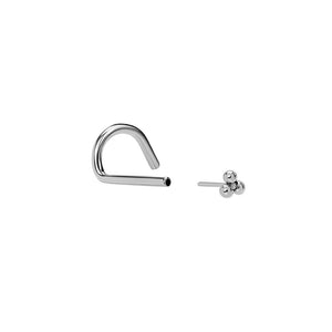Titanium Threadless Nostril Screw — Add Your Own Top — Pick Gauge