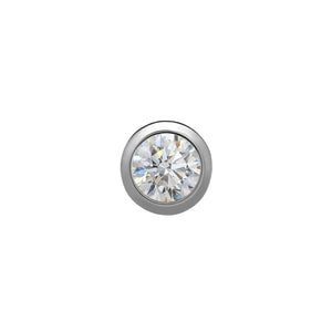 Bezel-Set CZ Titanium Nostril Stud