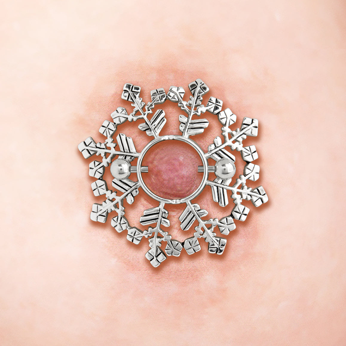 Snowflake Nipple Ring Shield - Price Per 1