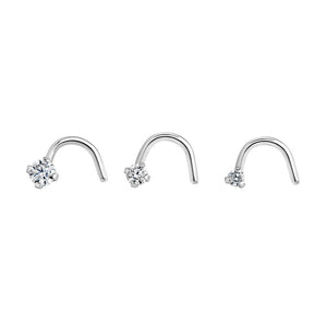 20g Prong-set Swarovski Crystal Jewel Nose Screw