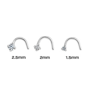 20g Prong-set Swarovski Crystal Jewel Nose Screw