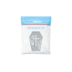 Saferly Coffin Ink Cap Lids — #25 — Bag of 200 — Pick Color