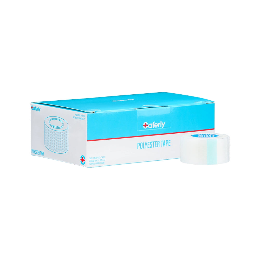 Saferly Polyester Medical Tape — Case of 12 Rolls