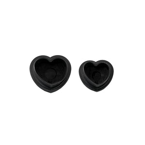 Saferly Heart Silicone Ink Caps — Pick Size and Color — Bag of 500