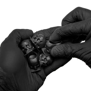 Saferly Skull Silicone Ink Caps —Size #16 (Large) — Bag of 200  — Pick Color