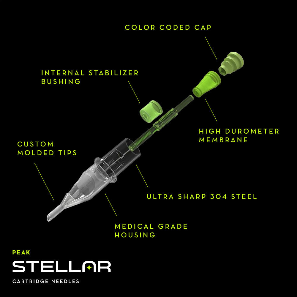 Peak Stellar Needle Cartridges — Box of 50