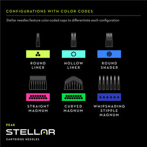 Peak Stellar Needle Cartridges — Box of 20