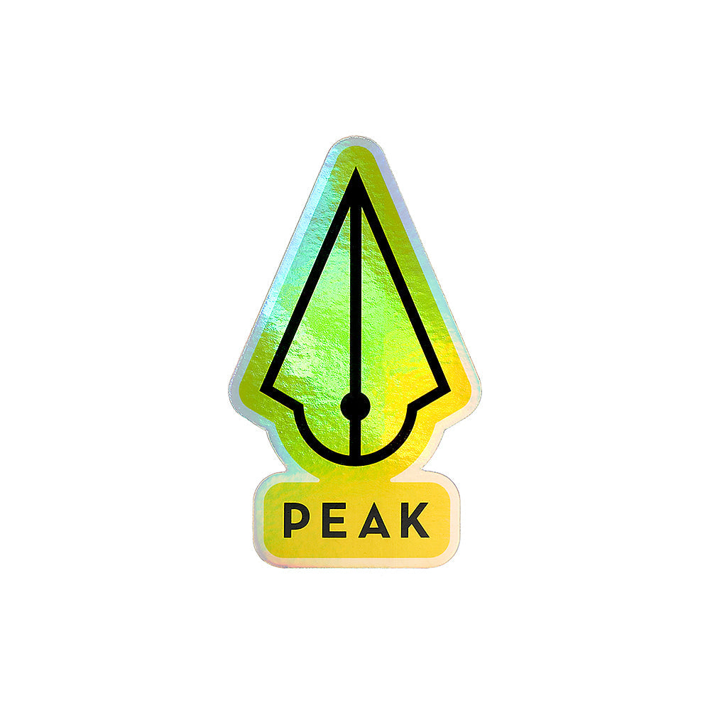 Peak Holographic Die-Cut Sticker — Pick Color — Price per 1 or Pack of 50