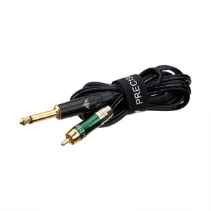Precision Premium Pro Design Tattoo RCA Cable With Green Phono Plug