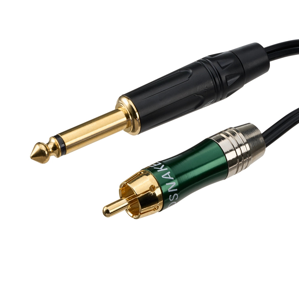 Precision Premium Pro Design Tattoo RCA Cable With Green Phono Plug