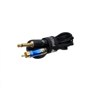 Precision Premium Pro Design Tattoo RCA Cable With Blue Phono Plug