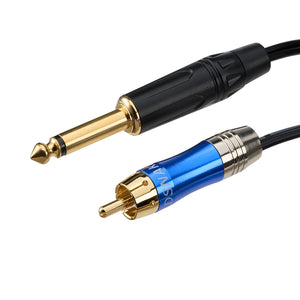 Precision Premium Pro Design Tattoo RCA Cable With Blue Phono Plug