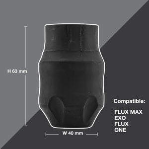 FK Irons EXO Rubber 40mm Disposable Tattoo Grips — Black — Box of 24