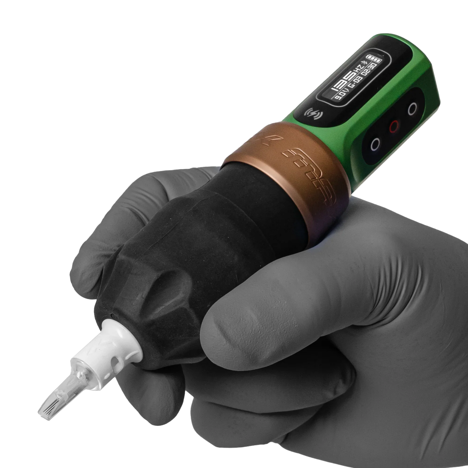 FK Irons EXO Rubber 40mm Disposable Tattoo Grips — Black — Box of 24