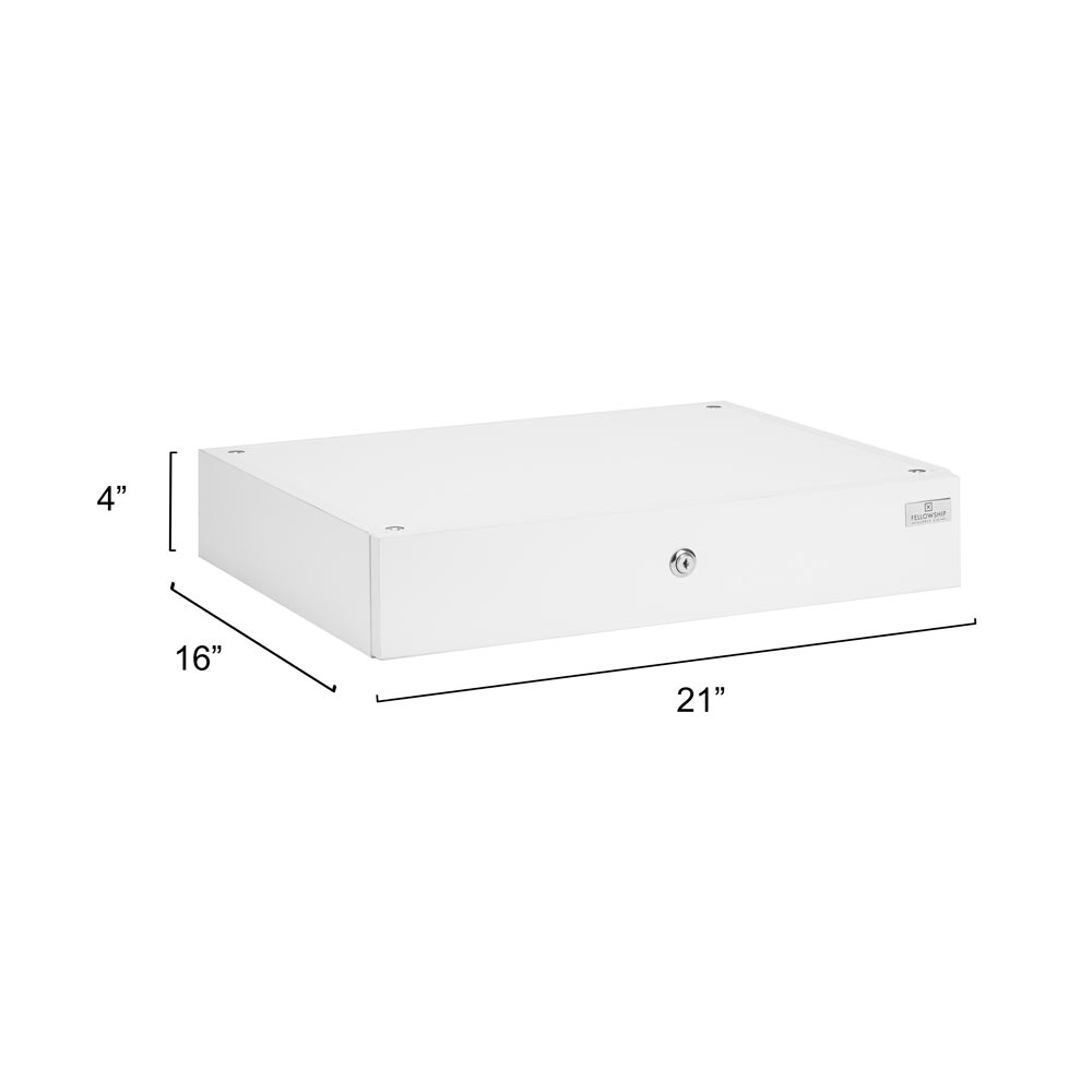 Fellowship Locking Cabinet for Rolling Cart — White