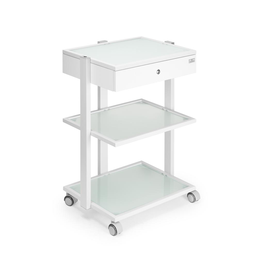 Fellowship Locking Cabinet for Rolling Cart — White