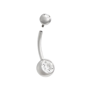 Double Bezel Titanium Navel Curve