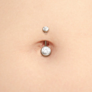 Double Bezel Titanium Navel Curve