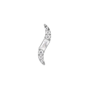 Titanium Internally Threaded Jeweled Wave - Painful Pleasures