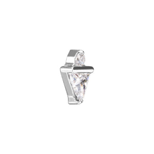 Titanium Internally Threaded Jeweled Dainty Triangle - Painful Pleasures