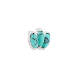 Titanium Internally Threaded Cabochon Marquis Fan - Painful Pleasures
