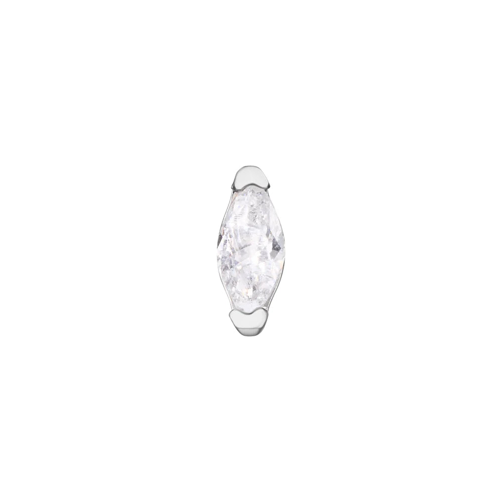 Titanium Internally Threaded Cabochon Marquis End - Painful Pleasures