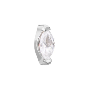 Titanium Internally Threaded Cabochon Marquis End - Painful Pleasures