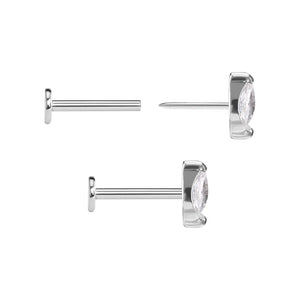 Titanium Threadless Cabochon Marquis End - Painful Pleasures