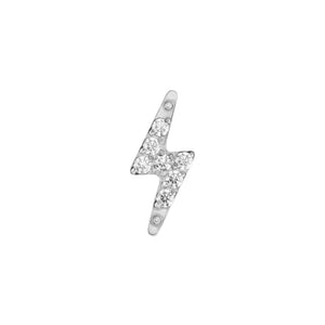 Titanium Threadless Jeweled Lightning Bolt - Painful Pleasures