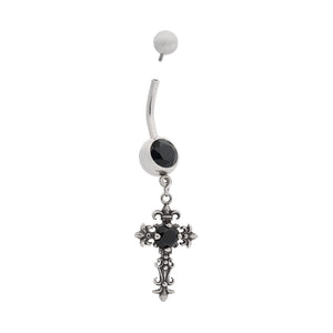 Y2K Cross Dangle Navel