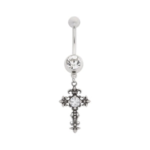 Y2K Cross Dangle Navel - Painful Pleasures