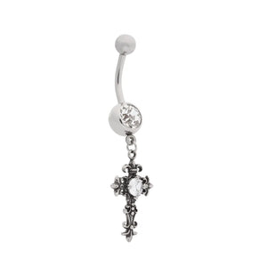 Y2K Cross Dangle Navel - Painful Pleasures