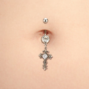 Y2K Cross Dangle Navel
